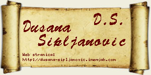 Dušana Sipljanović vizit kartica